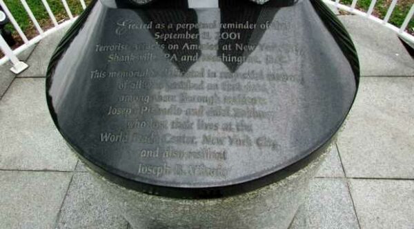 NORTH ARLINGTON SEPTEMBER 11, 2001 MEMORIAL PLAQUE