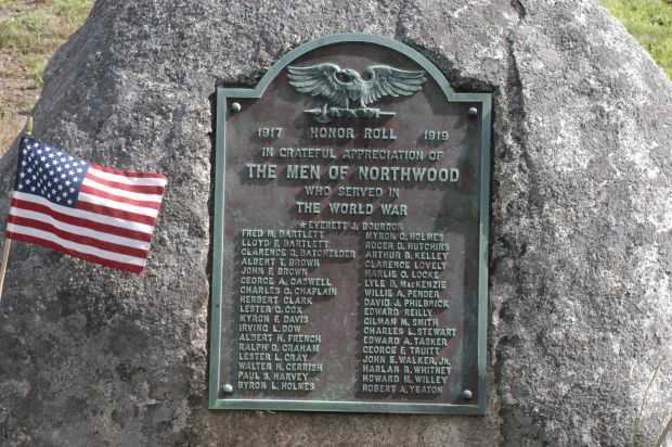 NORTHWOOD WORLD WAR I HONOR ROLL MEMORIAL PLAQUE
