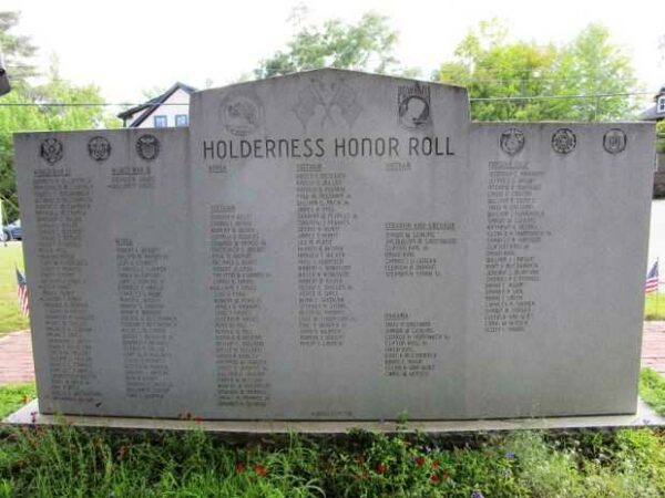 HOLDERNESS HONOR ROLL MEMORIAL BACK