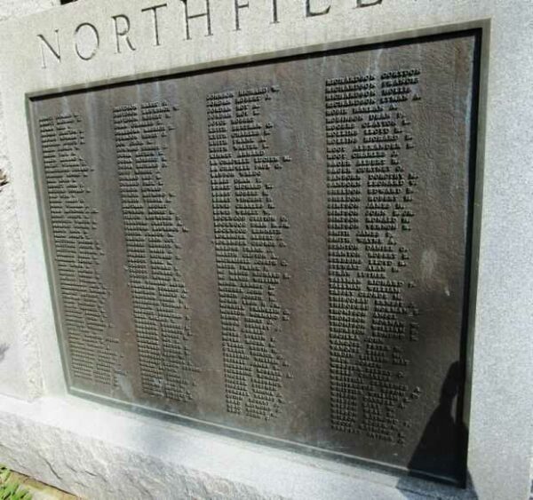 TILTON-NORTHFIELD WORLD WAR II MEMORIAL PLAQUE B