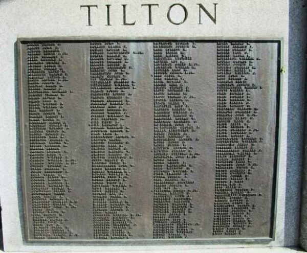 TILTON-NORTHFIELD WORLD WAR II MEMORIAL PLAQUE A