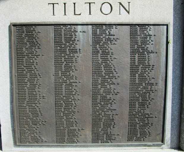 TILTON-NORTHFIELD WORLD WAR II MEMORIAL PLAQUE A