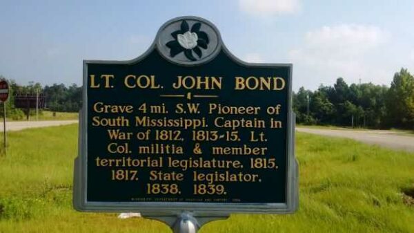 LT. COL. JOHN BOND WAR MEMORIAL MARKER
