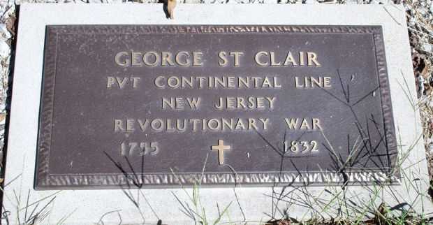 GEORGE ST CLAIR WAR MEMORIAL CEMETERY STONE