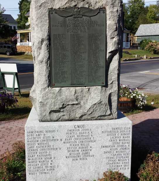 CANAAN WAR VETERANS MEMORIAL PLAQUE C