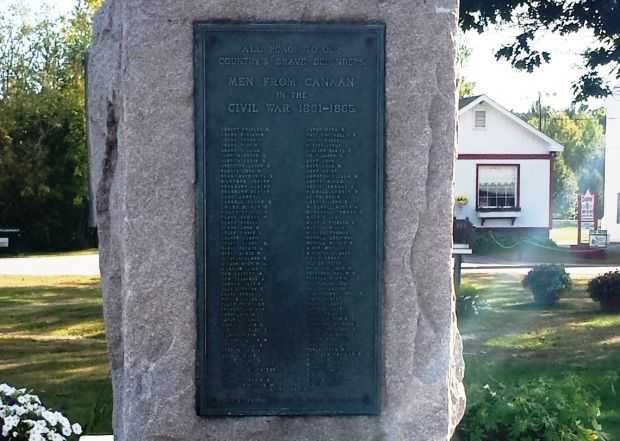 CANAAN WAR VETERANS MEMORIAL PLAQUE A