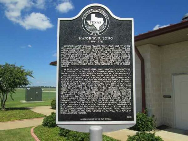 MAJOR W. F. LONG WAR MEMORIAL MARKER