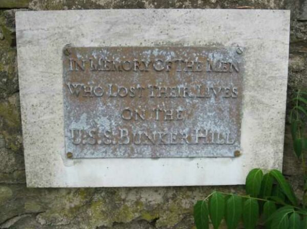 U.S.S. BUNKER HILL WAR MEMORIAL PLAQUE