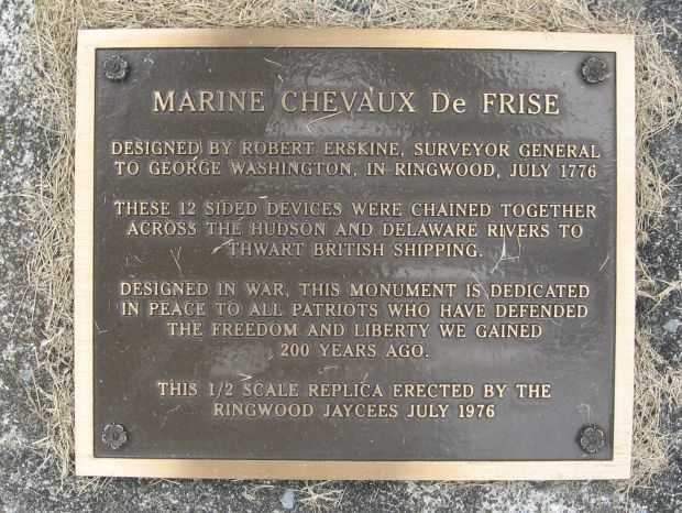 MARINE CHEVAUX DE FRISE MEMORIAL PLAQUE