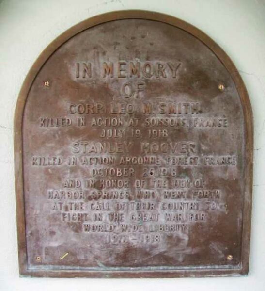 HARBOR SPRINGS WORLD WARS MEMORIAL PAVILION PLAQUE A