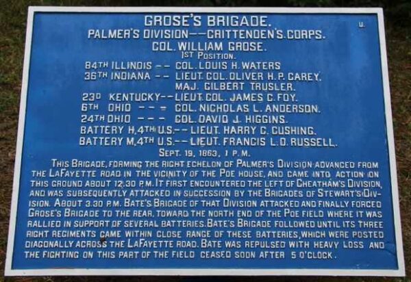 GROSE’S BRIGADE MEMORIAL PLAQUE III
