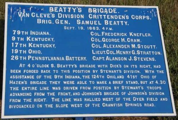 BEATTY’S BRIGADE WAR MEMORIAL PLAQUE