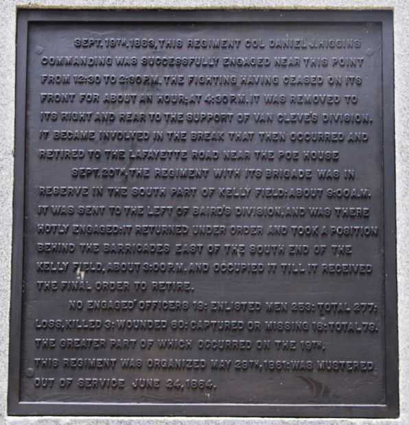 24TH. OHIO INFANTRY WAR MEMORIAL PLAQUE