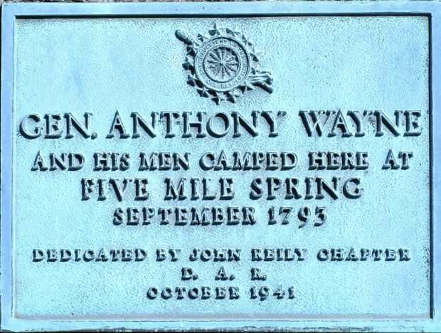 GEN. ANTHONY WAYNE MEMORIAL PLAQUE