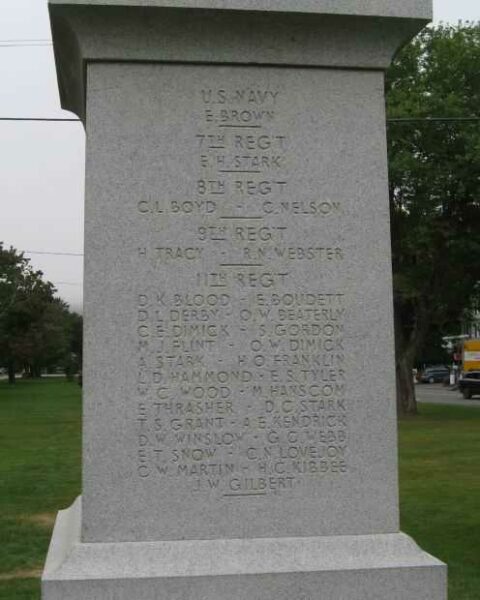 LYME CIVIL WAR MEMORIAL SIDE C