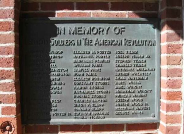 LEBANON SOLDIERS OF THE AMERICAN REVOLUTION MEMORIAL PLAQUE B