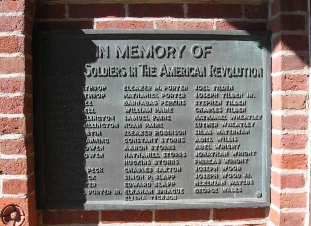 LEBANON SOLDIERS OF THE AMERICAN REVOLUTION MEMORIAL PLAQUE B