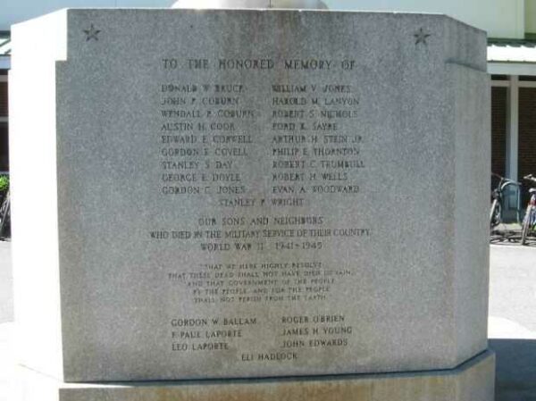 HANOVER WORLD WAR II MEMORIAL FLAGPOLE BASE