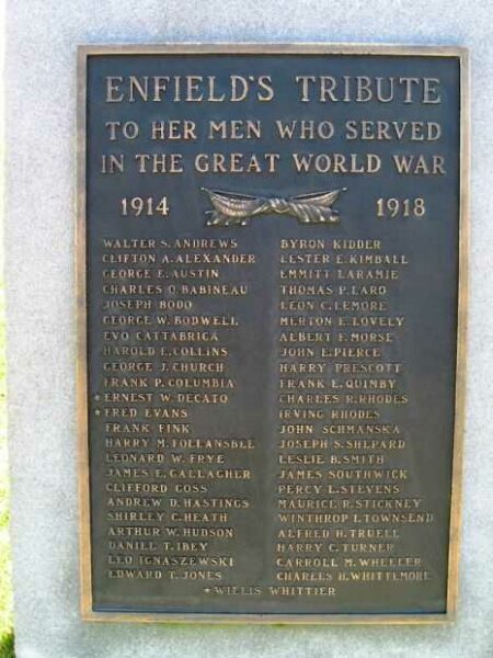 ENFIELD’S GREAT WORLD WAR MEMORIAL PLAQUE