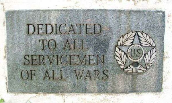 MANSFIELD CEMETERY FLAG POLE MEMORIAL PLAQUE