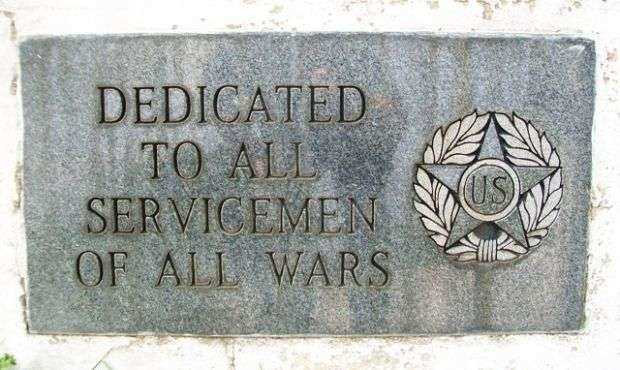 MANSFIELD CEMETERY FLAG POLE MEMORIAL PLAQUE