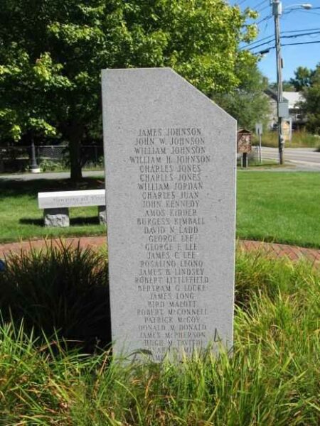 ENFIELD CIVIL WAR MEMORIAL LEFT SIDE