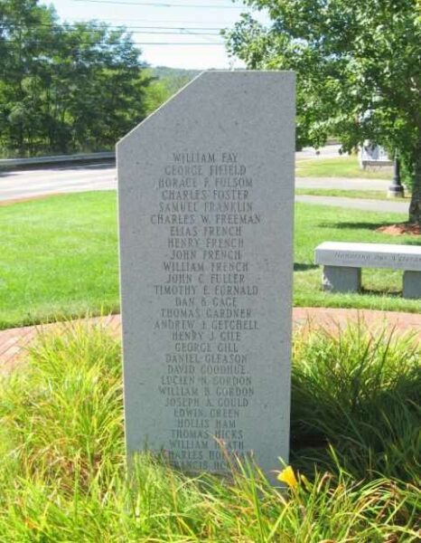 ENFIELD CIVIL WAR MEMORIAL RIGHT SIDE