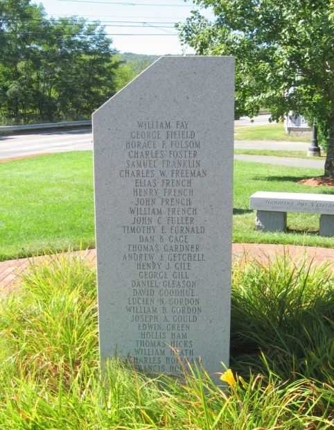 ENFIELD CIVIL WAR MEMORIAL RIGHT SIDE