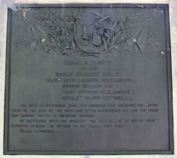 INDIANA’S SECOND REGIMENT CAVALRY MEMORIAL PLAQUE