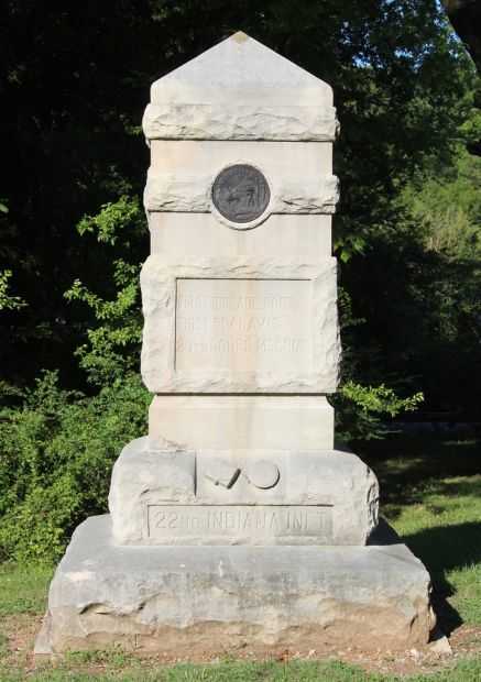 INDIANA’S TWENTY-SECOND REGIMENT INFANTRY MEMORIAL FRONT