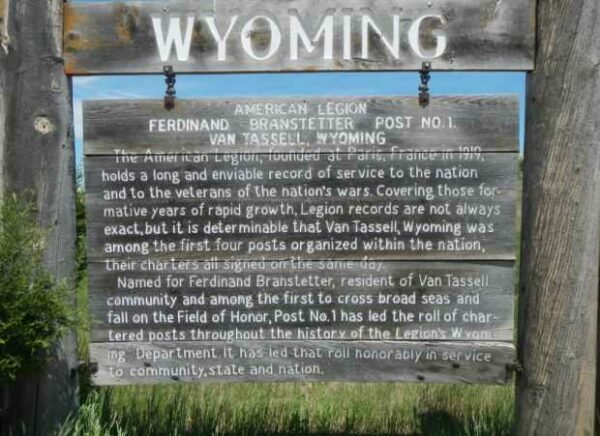 AMERICAN LEGION FERDINAND BRANSTETTER POST NO. 1 MEMORIAL MARKER