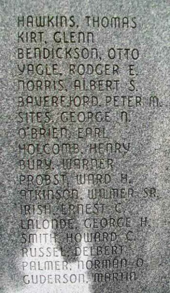 LEELANAU COUNTY VETERANS MEMORIAL STONE F