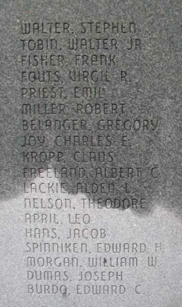 LEELANAU COUNTY VETERANS MEMORIAL STONE A