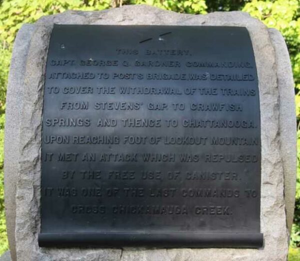 5TH WISCONSIN BATTERY WAR MEMORIAL PLAQUE