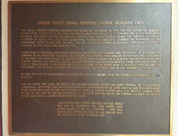 UNITED STATES NAVAL TORPEDO STATION MEMORIAL PLAQUE