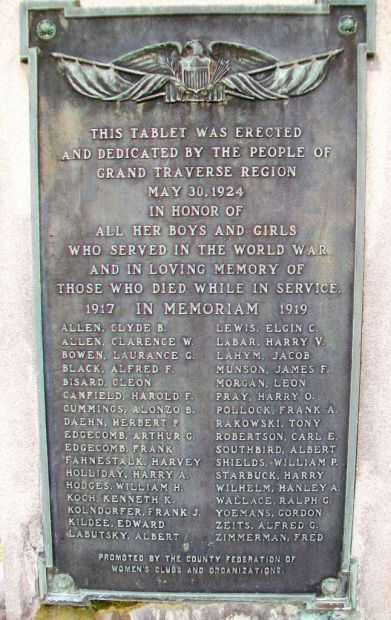 GRAND TRAVERSE REGION WORLD WAR MEMORIAL
