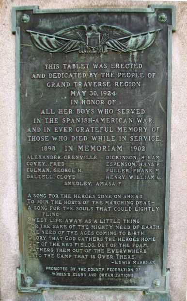 GRAND TRAVERSE REGION SPANISH-AMERICAN WAR MEMORIAL