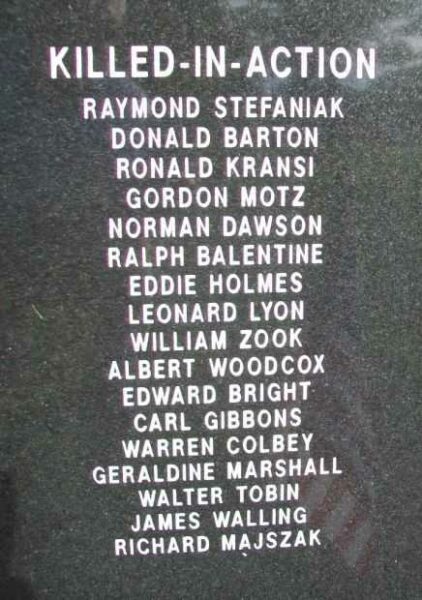 TRAVERSE CITY KOREAN WAR MEMORIAL LEFT SIDE