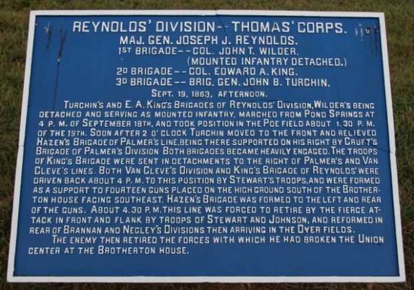REYNOLD’S DIVISION–THOMAS’ CORPS WAR MEMORIAL PLAQUE