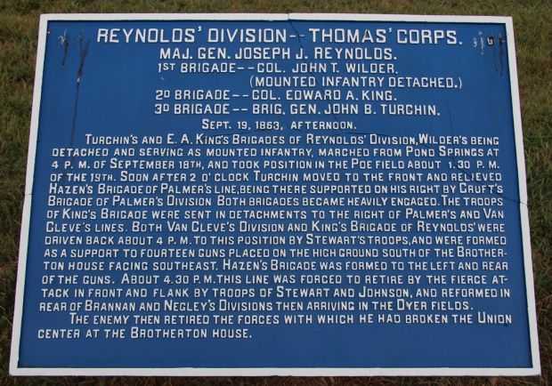 REYNOLD’S DIVISION–THOMAS’ CORPS WAR MEMORIAL PLAQUE