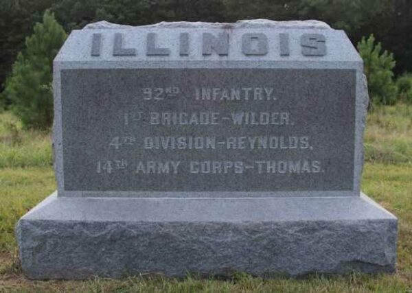 92ND ILLINOIS INFANTRY WAR MEMORIAL FRONT