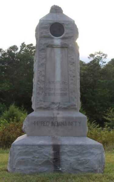 INDIANA’S FORTY-FOURTH REGIMENT INFANTRY MEMORIAL FRONT