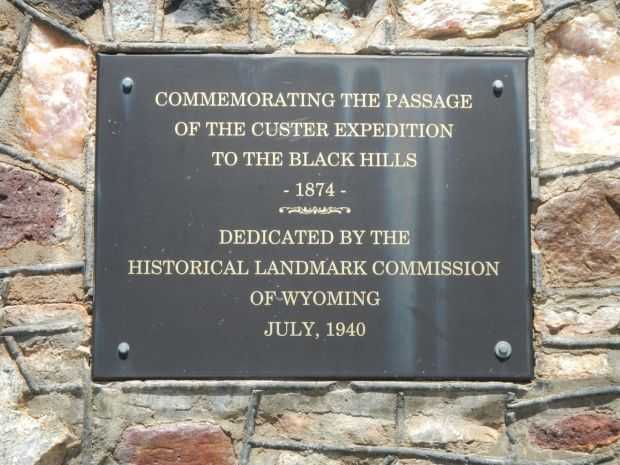CUSTER EXPEDITION COMMEMORATIVE MEMORIAL PLAQUE