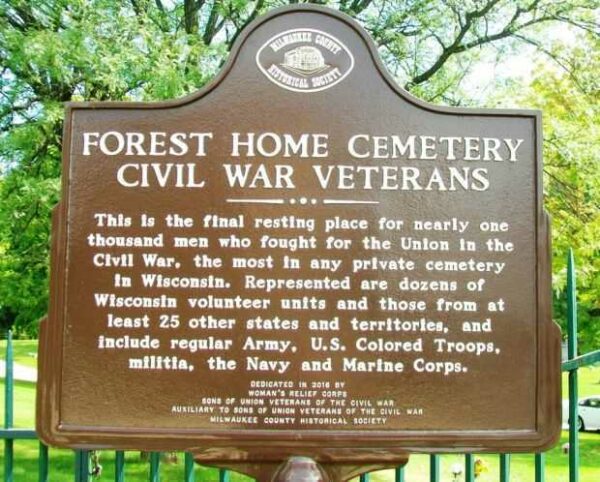 FOREST HOME CEMETERY CIVIL WAR VETERANS MEMORIAL MARKER
