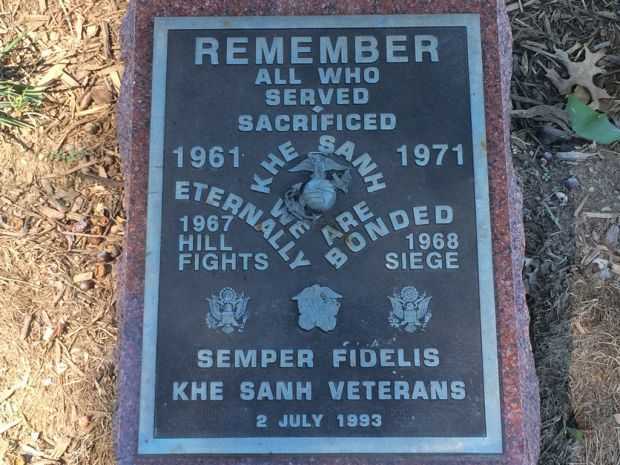 KHE SANH VETERANS WAR MEMORIAL TREE PLAQUE
