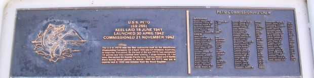 U.S.S. PETO (SS265) WAR MEMORIAL