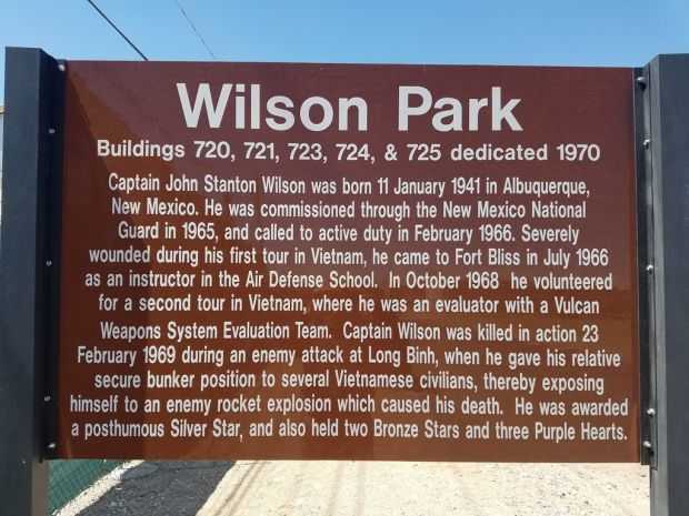 WILSON PARK WAR MEMORIAL MARKER