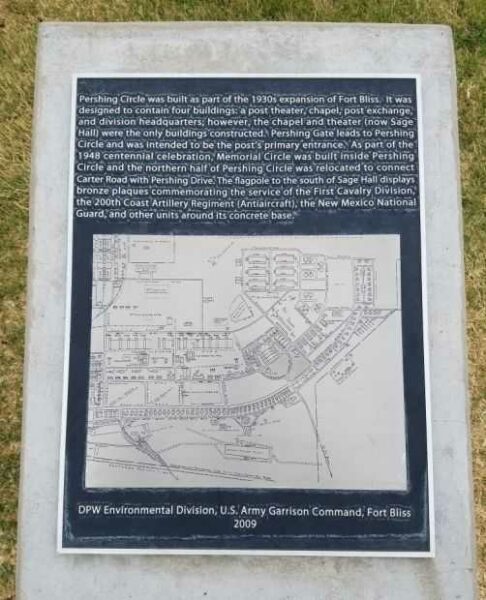 PERSHING MEMORIAL CIRCLE PLAQUE