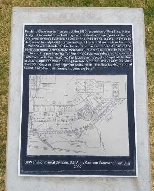 PERSHING MEMORIAL CIRCLE PLAQUE