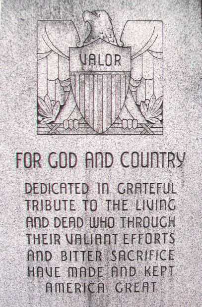 LUDINGTON WAR MEMORIAL DEDICATION STONE